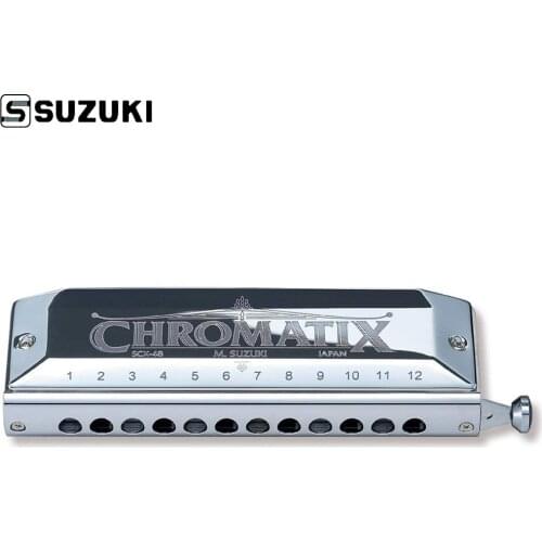 Suzuki SCX-48 C Series Chromatic Harmonica Key of C 48 Brass Reeds 12 Holes Professional Quality Harp Japan Musical Instruments