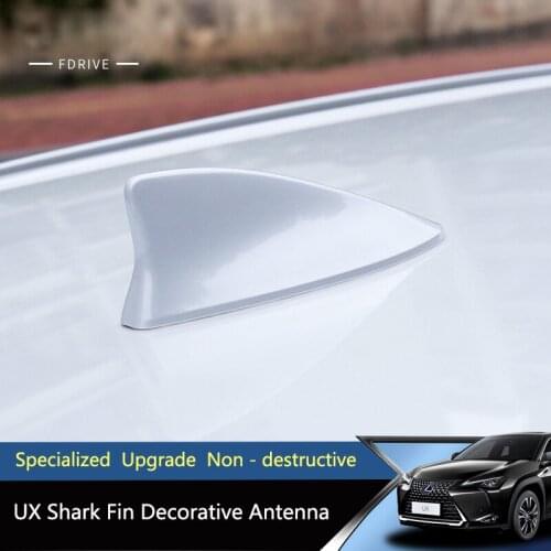 QHCP Shark Fin Antenna Decorative Sticker Car Roof Shark Fin Antenna Cover Aerial Decoration For Lexus UX200 260H 2019 Accessory