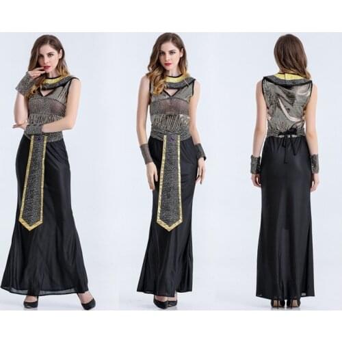 Cleopatra Dress Stage Costume Athena Greek Goddess Character Role Play