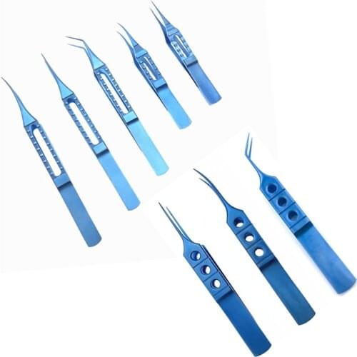 Tying Forceps 115mm/85mm/108mm With 6mm tying platform 0.3mm tips Flat handle Dental ophthalmic surgical instrument