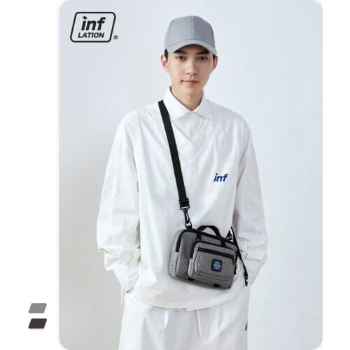 INFLATION Harajuku Multi Pockets Messenger Bags Men Large Capacity Outdoor Crossbody Bag Men Street Wear 456AI2021