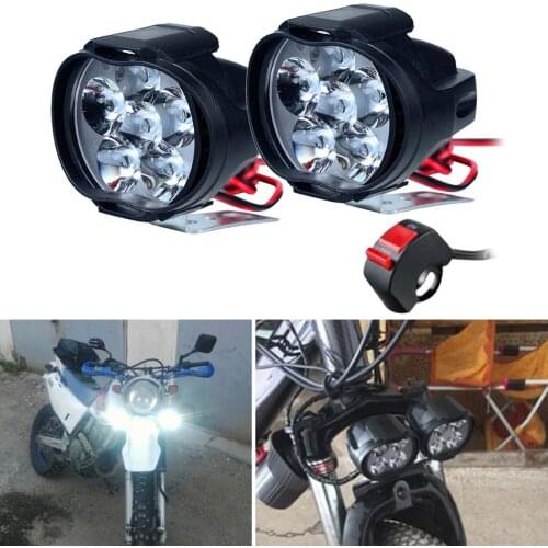 Motorcycle Led Driving Lights,Spotlight Auxiliary Lights Front Fog Lamp Universal for Jeep E-Bike Truck Car Boat with Switch