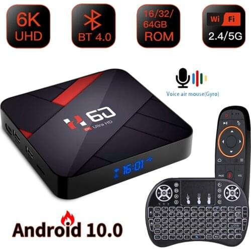 HONGTOP Android TV Box Android 10 4GB 64GB 32GB 6K 3D Video Media Player 2.4G 5GHz Wifi Bluetooth Set top box Smart TV Box