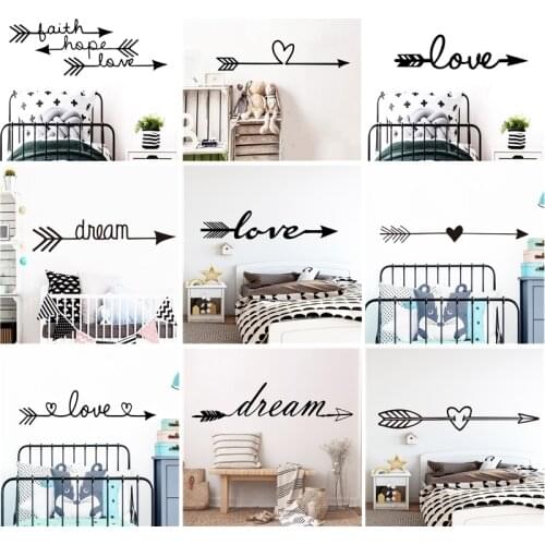 90cmX20cm Love Arrow Decal Carving Vinyl Wall Sticker For House Decoration Bedroom Decor Kids Room Wall Murals Wallpaper