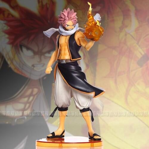 Hot Sale Fairy Tail Etherious Natsu Dragneel Fire Fist 23cm Figure Figurine Toys Comic Anime Mashima Hiro