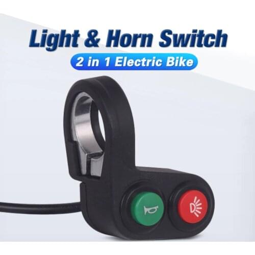 Horn light Switch 2 in 1 on/off Headlight Switch 160cm 12V-80V ebike Accessories