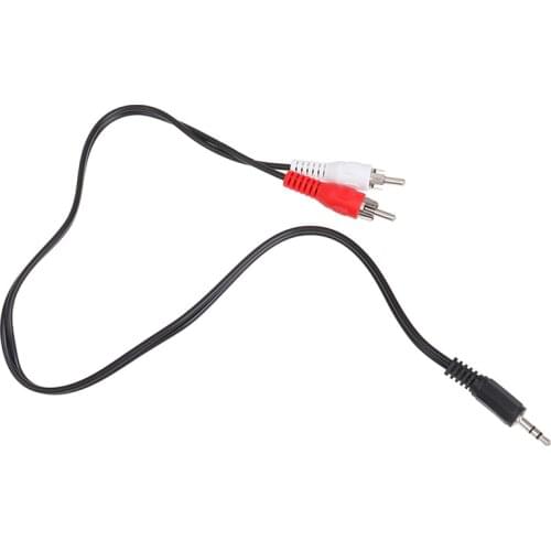 0.5M 3.5mm Jack To 2 RCA Audio Cables 3.5 Male To RCA Male Gold Plated Coaxial Aux Cable For Laptop TV DVD Amplifier