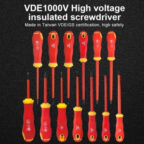 VDE Insulated Screwdriver 1000V Electrician Magnetic Slotted Phillips Tips Screwdriver Repair Tools