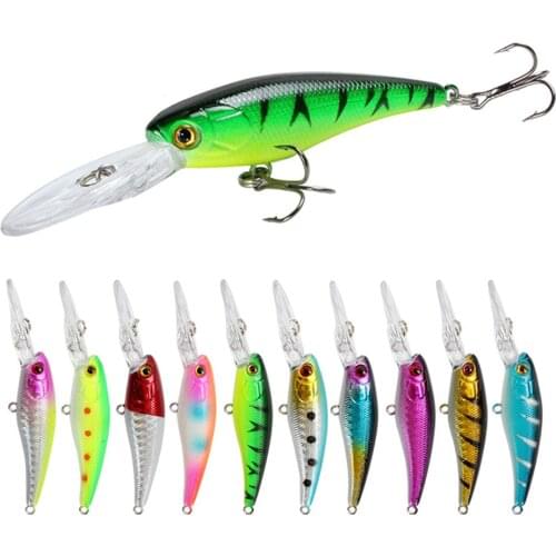 1pcs Minnow Fishing Lure 9cm 7.3g Crankbait 3D Eyes Fishing Wobblers Fish Artificial Lures for Carp Fishing Tackle