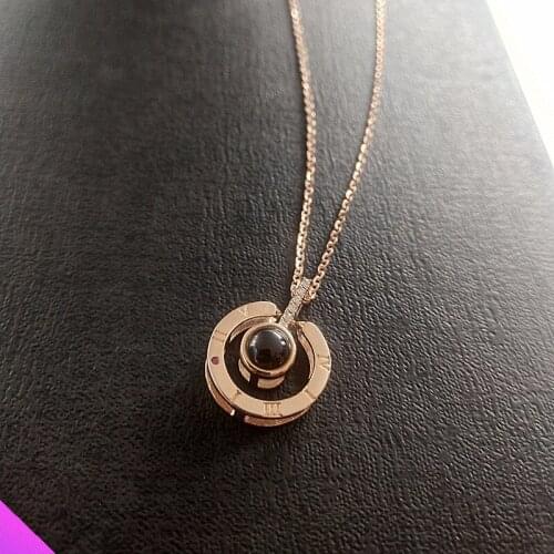 100 different languages i love you necklace 2 material miniature text necklace women men classic souvenir 2021 new