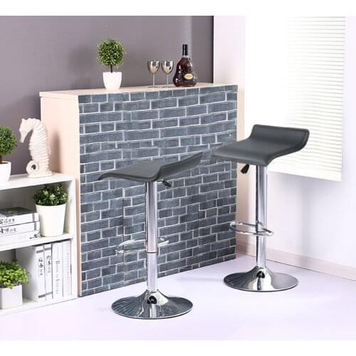 2Pcs/set Adjustable Bar Chair Square Board European-style Bar Stools Swivel Bar Chair Assembly Parts Funiture HWC