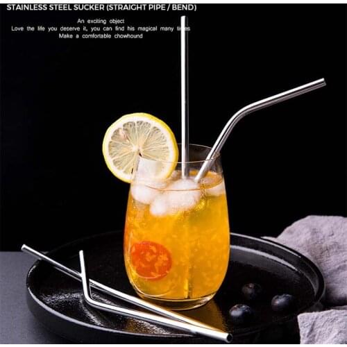 4Pcs/set Wide Straw Reusable 304 Stainless Steel Drinking Straw Metal Straw for Smoothies Tapioca Pearls Milk Bubble Tea