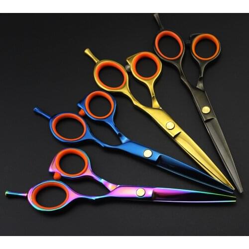 5.5'' Professional Hairdressing Scissors Cutting Shears Thinning Scissors Tijeras Human Hair Scissors 4 colors