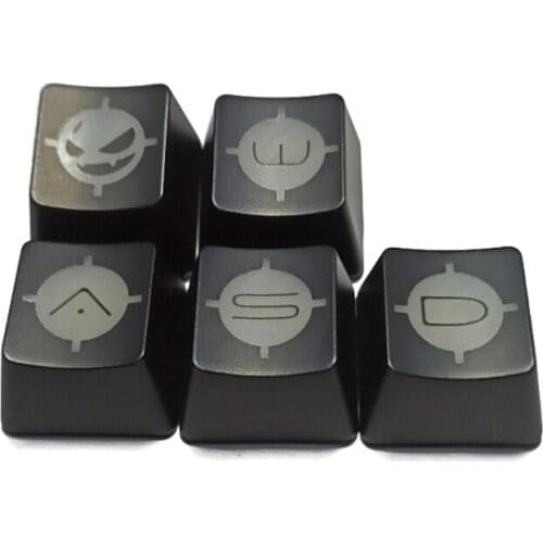 5Pcs ABS Mechanics Keyboard Keycap Small Devil keycaps ESC WASD Backlight KeyCap N84A