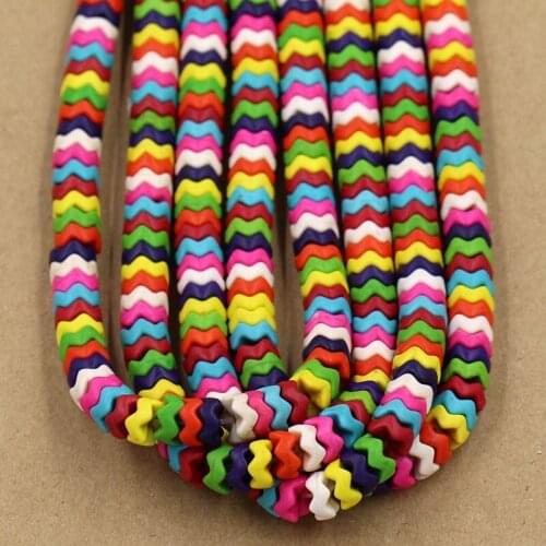 50 Pieces/pack) 8mm/10mm diameter multicolor Wavy stone Spacers for beads String accessories