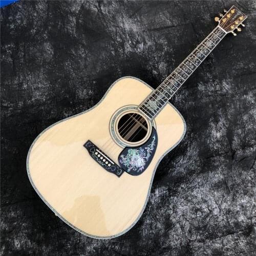 41 inch solid spruce top acoustic guitar, Real abalone inlays,ebony fingerboard D type Guitars