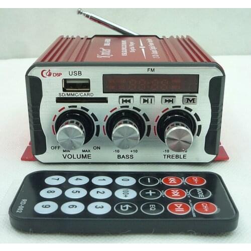 Bluetooth player USB SD DVD CD FM MP3 Digital LED Display Motorcycle Car Amplifier 20W+20W 12V Car Audio Amplifier Stereo MA-600