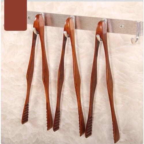 Household Kitchen Food Tong Natural Bamboo Wooden Food Clip Barbecue Salad Bacon Steak Bread Cake Tong Kitchen Accessories