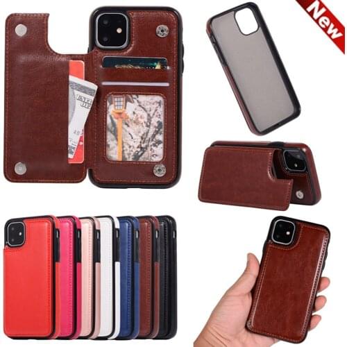Card Slot Holder Cover For iPhone 12 mini 12 Pro Max Luxury Leather Case For iPhone 11 Pro max X XS XS Max XR Retro Flip Case