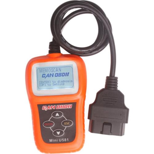 MEMOSCAN Mini U581 OBDII Vehicle Trouble Auto Diagnostic Scanner Tool CAN OBD2 EOBD U581 Car Diagnostic Tool OBD 2 Cord Reader
