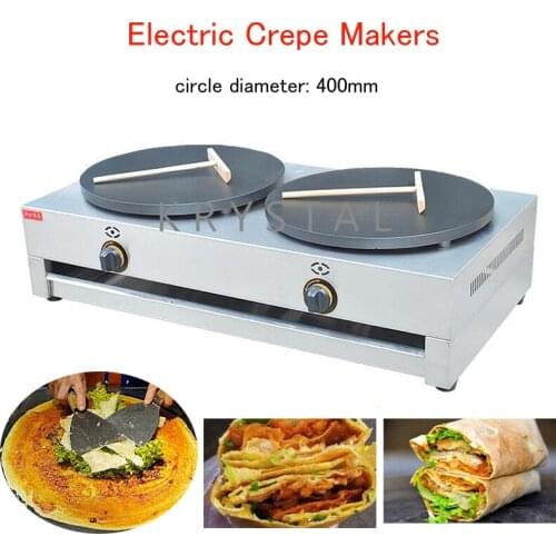 Gas Type Crepe Makers 6000W Double Pan Crepe Makers Commercial Pancake Baking Machine FYA-2R
