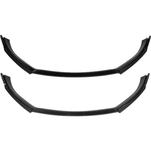 Front Bumper Lip 3 Sections UV Resistant Front Splitter for Car Replacement for MK6 Standard 2009‑2013