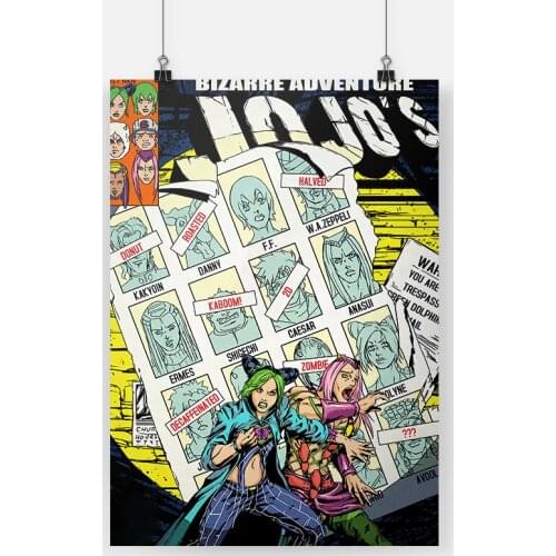 Canvas HD Prints Painting Stone Ocean JoJos Bizarre Anime Wall Art Poster Modern Home Decor Modular Pictures For Living Room