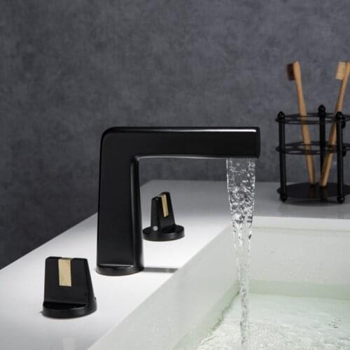 Innovative Fashion 3 Holes 2 handles Bathroom sink faucet High Quality Brass Cold hot Basin mixer faucet Top Quality Tap Faucet
