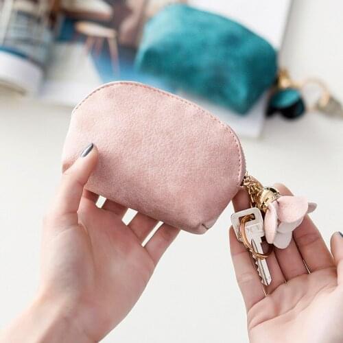 Hot Sale Fashion Ladies PU Leather Mini Wallet Card Key Holder Zip Coin Purse Clutch Bag Coin Purses