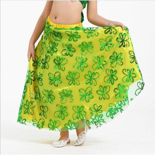 Hot-Sale Professional Belly Dance Skirt 8 Colors Children Dance Wear Indian High Class Kids Bellydance Wear