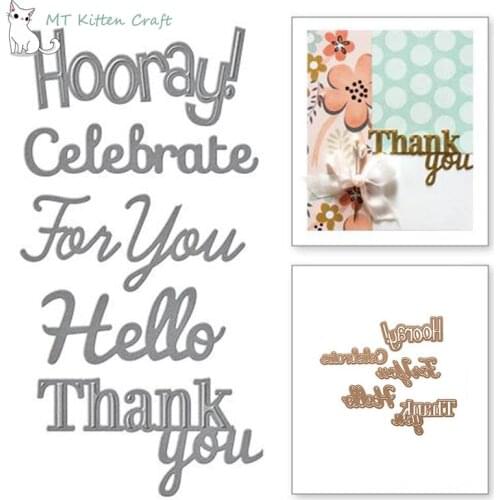 MT Craft Metal Cutting Dies Mixed words Scrapbooking Photo Album Decorative Embossing Stencil Paper Cards Making Crafts Die Cut