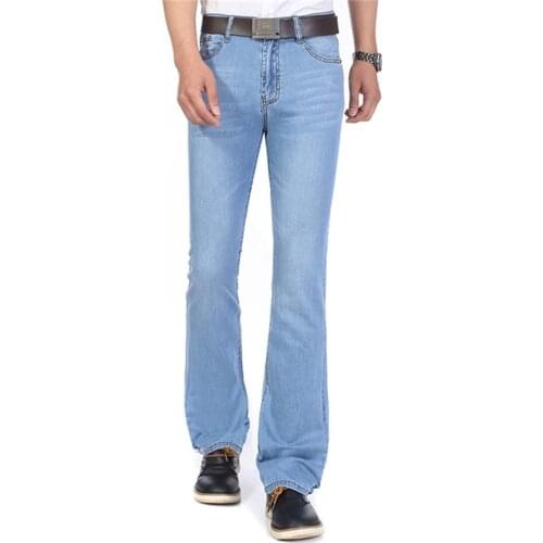 Mens summer and autumn clothing business casual plus size flared jeans skinny jeans