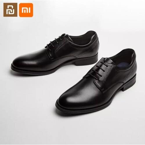 Xiaomi mijia youpin seven-face top layer cowhide commuter Derby shoes business leather shoes mens business shoes high quality