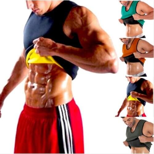 Sweat Shaper Sauna Vest Weight Loss Men Waist Trainer Tummy Trimmer Neoprene Body Shaper Abdomen Fat Burning Fitness Tank Top