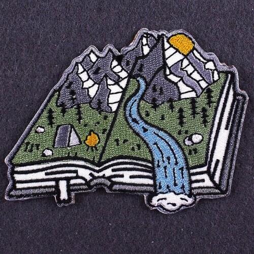 Pulaqi Mountains Patch Natural Outdoor Embroidered patches for clothing Stickers Badges Travel Patch Iron on Patches