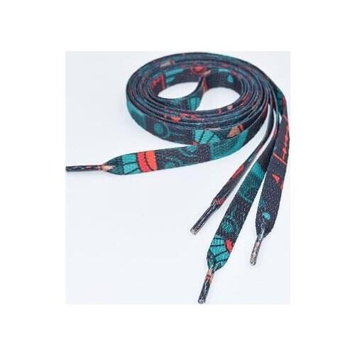 New Arrival Colorful Printing Polyester Shoelace Sneaker Running Shoelace