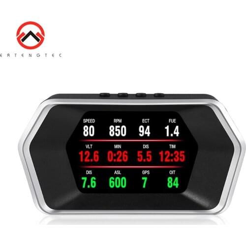 NEW OBD2 Smart Display HUD GPS Clear Fault Code Overspeed Alarm Speedometer Windshield Onboard Car Computer P17 HUD Projector