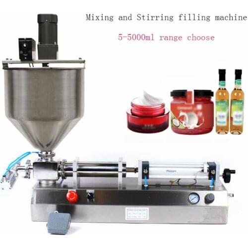 Factory direct colloid paste chili sauce bean paste stirring filling machine equipment Mixing Bottle Filler Liquids Water 5-5000