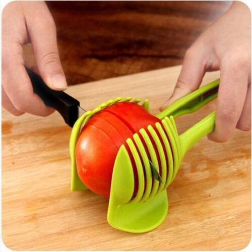Plastic Potato Slicer Tomato Cutter Tool Shreadders Lemon Cutting Holder Cooking Tools Kitchen Accessories
