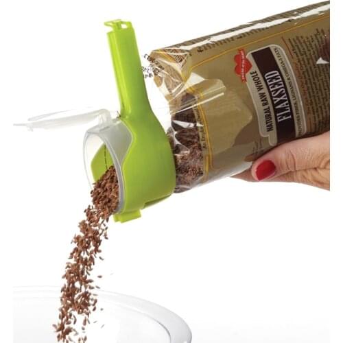 Bag Seal Pour Food Storage Bag Clip Snack Sealing Clip Fresh Keeping Sealer Clamp Plastic Helper Food Saver Travel tool