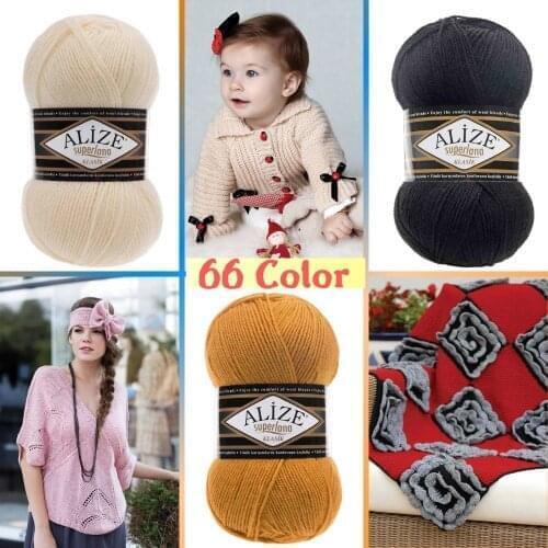 Wool Knitted Thick Yarn (5 Ball) 280 Meters (100gr) -66 Color-Hand Knitting Yarn Ball Scarf-Alize Superlana Classic -Blanket-Winter-Warm - Baby - Scarfs - Cardigan - Beret - Dress Made In Turkey