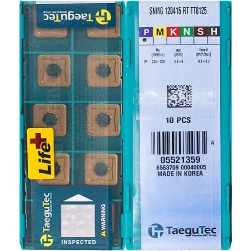 SNMG120416-RT TT8125 100% Original TAEGUTEC carbide insert with the best quality 10pcs/lot free shipping
