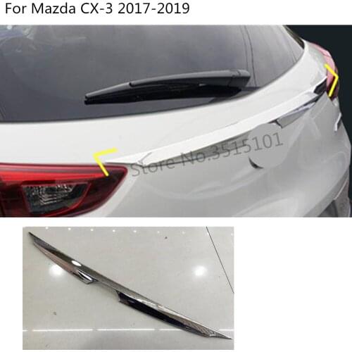 Car Stick Styling Body Rear Back Door Tailgate Bumper Frame Plate Trim Trunk Lid 1pcs For Mazda CX-3 CX3 2017 2018 2019 2020