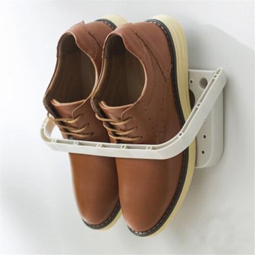 Shoes Rack Multifunctional Suction Cup Folding Shoe Rack Durable Wall Hanging Slippers Storage Rack Space Saving Shoe Box