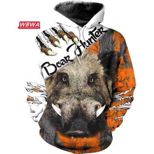 Boar Rhinoceros Dog Hunting Rabbit 3D Print Men Hooded Hoodies Hunting Hunter Women Sweatshirts Casual Hip Hop Shirt Clothing 02