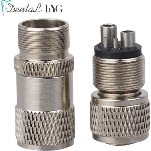 1Pc Dental High Speed Handpiece Turbine Adapter From 4 Holes to 2 Holes Changer Connector Tool For Air Motor Dental Care Tool