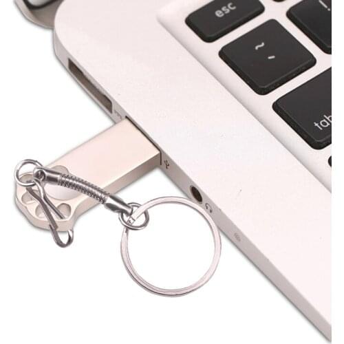 Footprint Pen Drive 64GB 32GB Usb Flas Drive Memoria Usb Stick 128GB 16GB 8GB 4GB Metal Waterproof Memory Dirve Pendrive U Disk