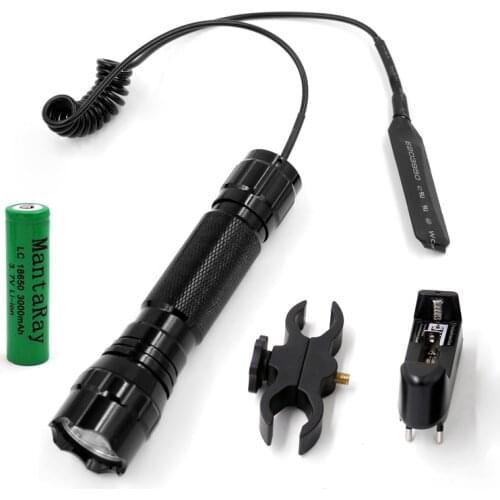 WF-501B IR 940nm 5w 4-Core (Fill Light for Night Vesion Device) LED Flashlight Torch with gun mount remote switch 18650 charger