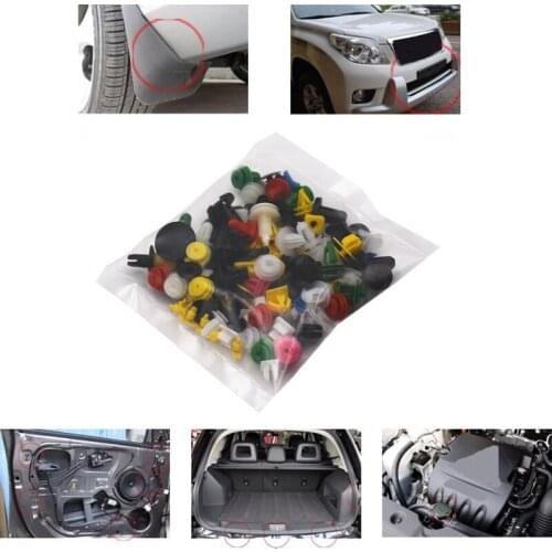 100PCS Mixed Auto Fastener Random Car Fender Plastic Clips Vehicle Bumper Clips Car Holder Fastener Rivet Door Panel Liner