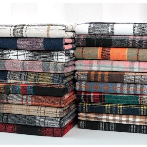 150cmx50cm Spring Autumn Winter Sanding Plaid JK Shirt Fabric British Style Plaid Skirt Jacket Pants DIY Clothing Sewing Fabric